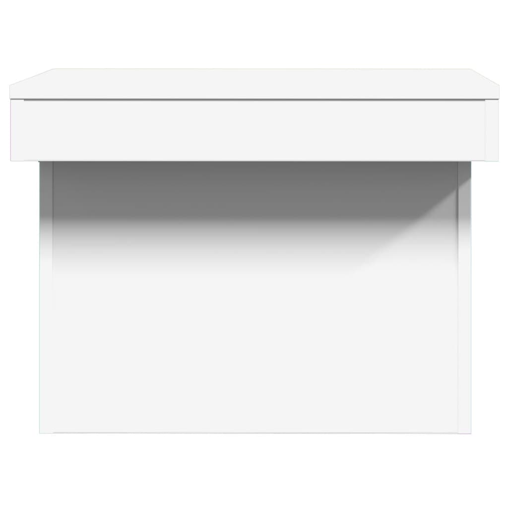Table basse blanche 80x55x40 cm en bois