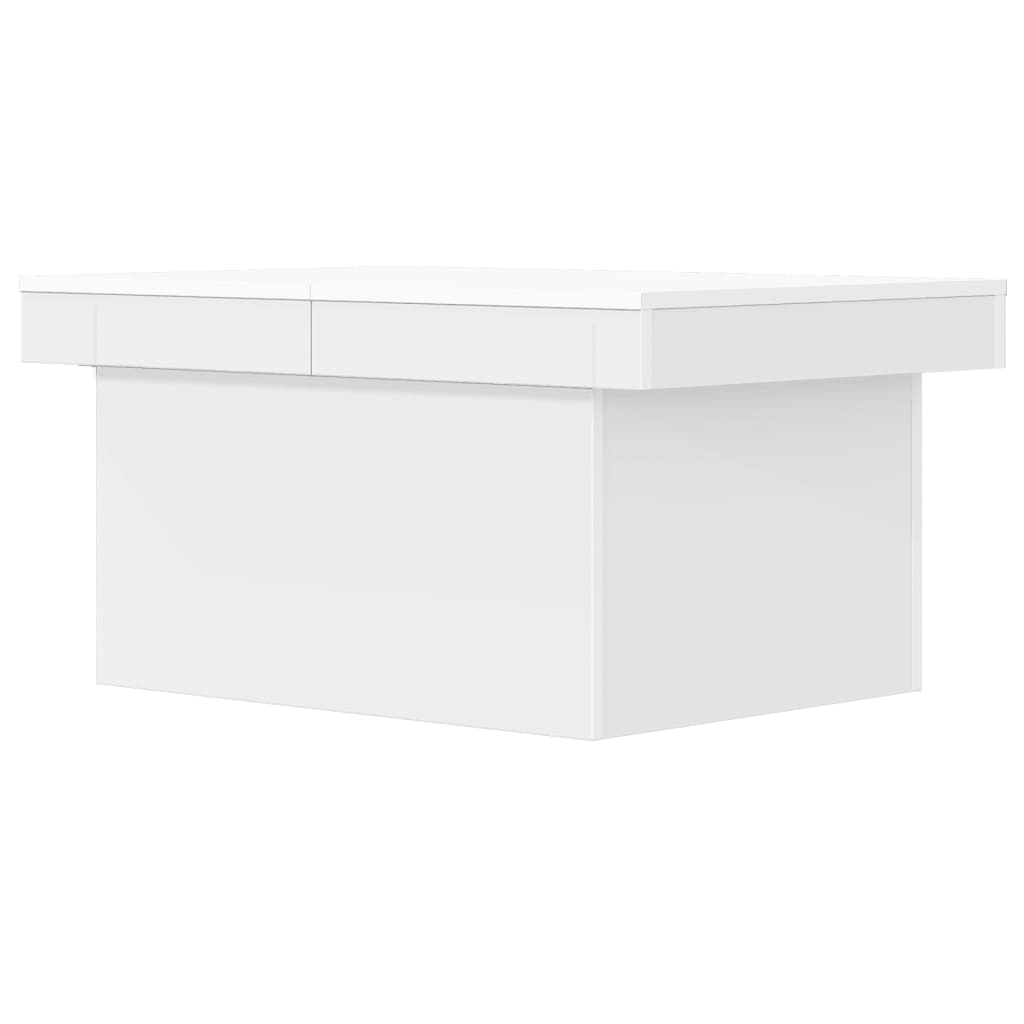 Table basse blanche 80x55x40 cm en bois