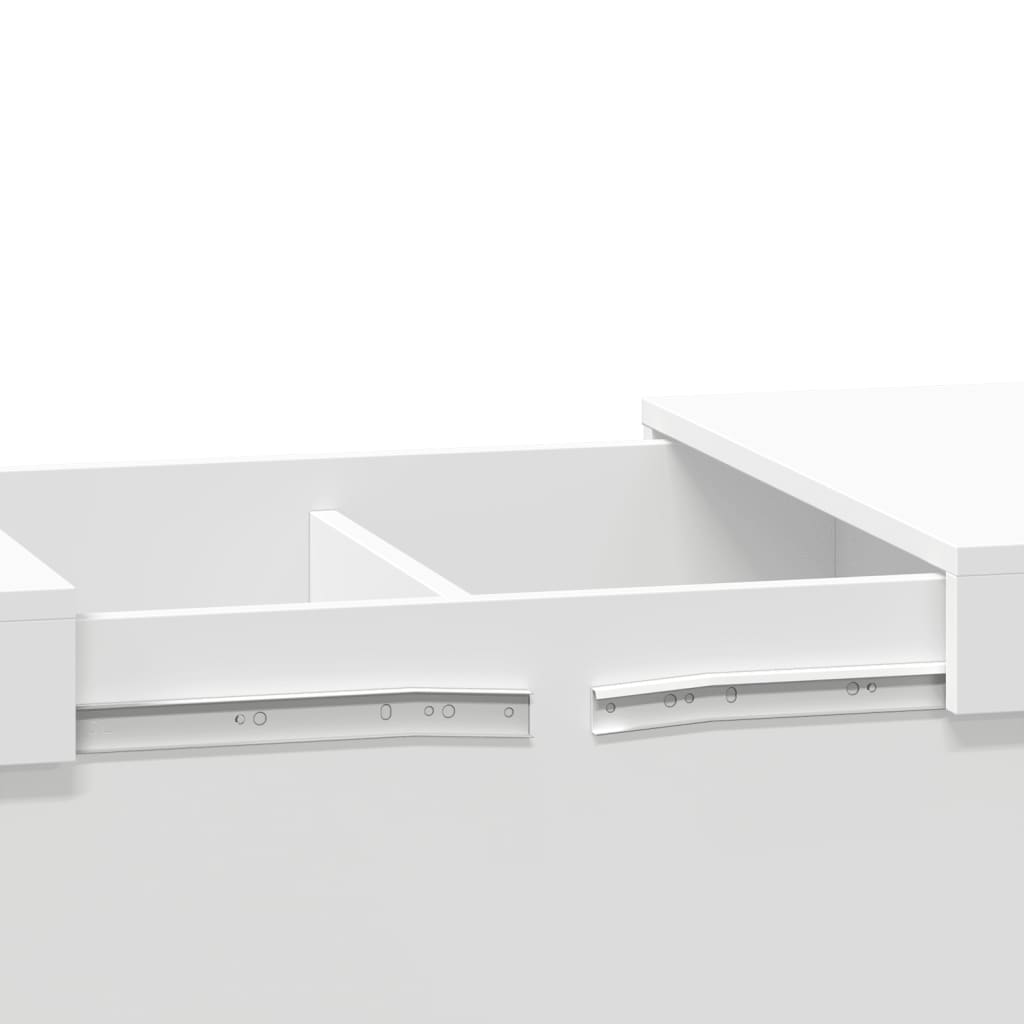 Table basse blanche 80x55x40 cm en bois