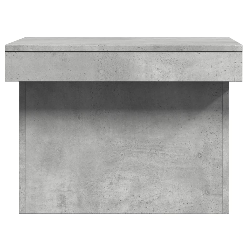 Table basse gris béton 80x55x40 cm en bois