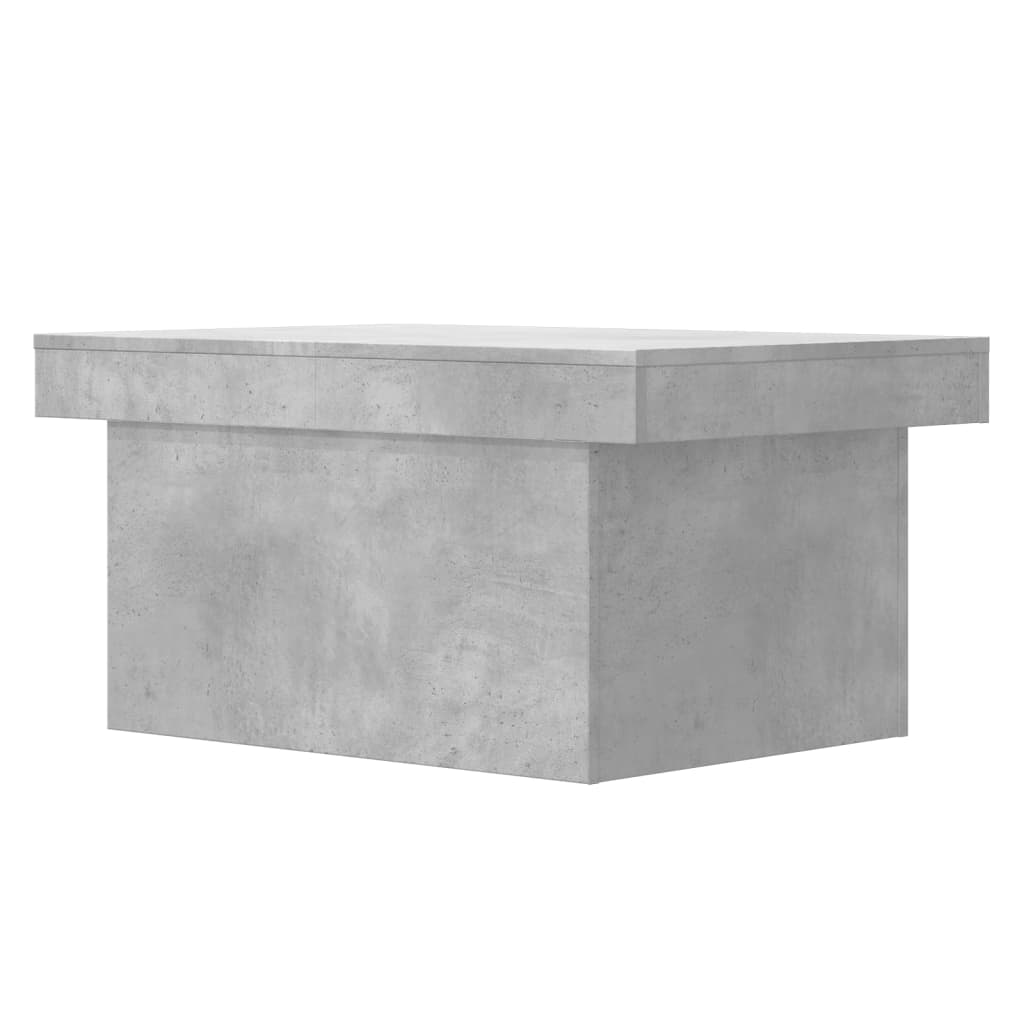 Table basse gris béton 80x55x40 cm en bois