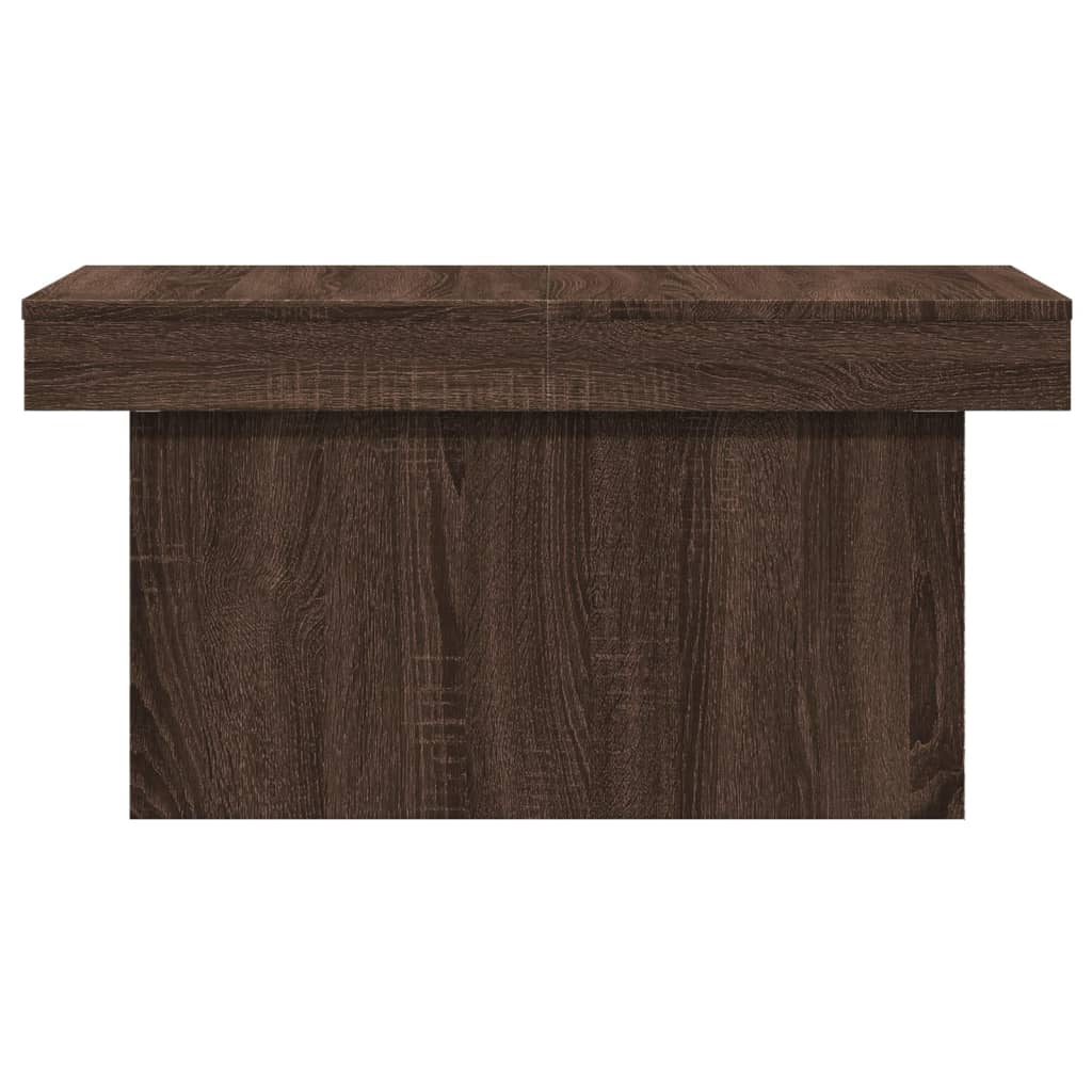Table basse aspect chêne brun 100x55x40 cm en bois