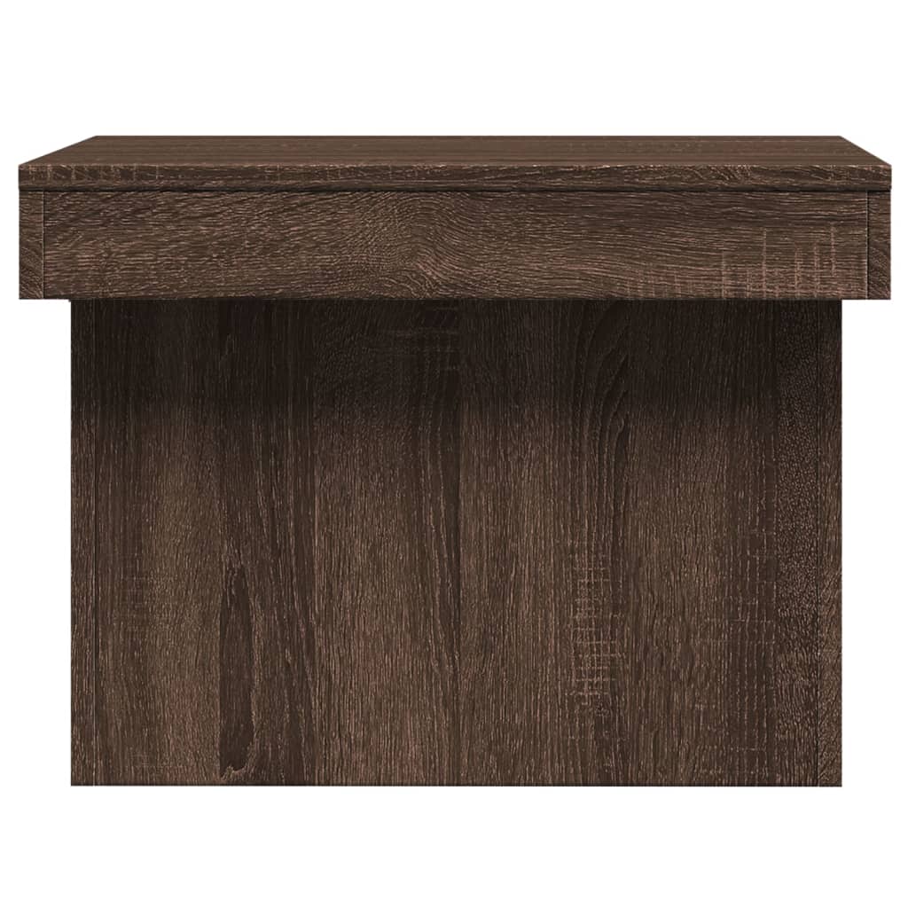 Table basse aspect chêne brun 100x55x40 cm en bois