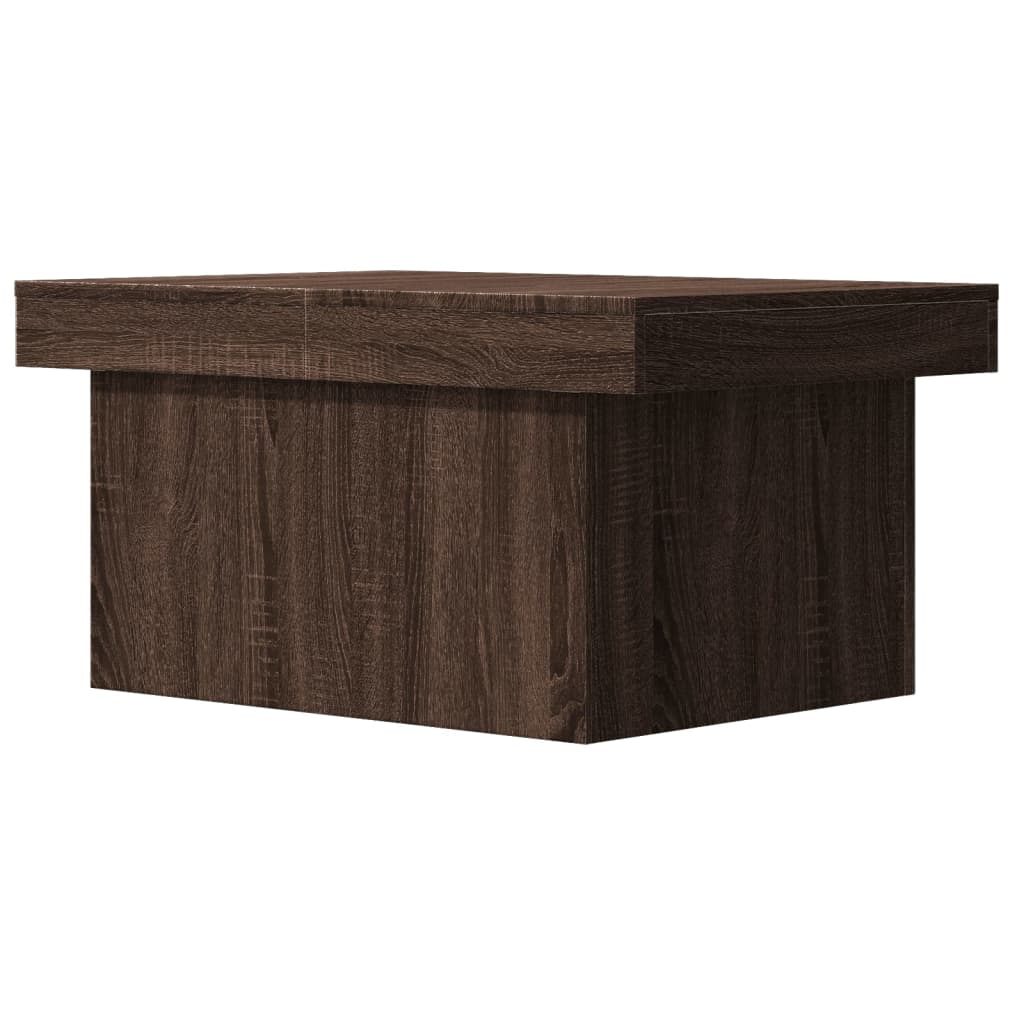 Table basse aspect chêne brun 100x55x40 cm en bois