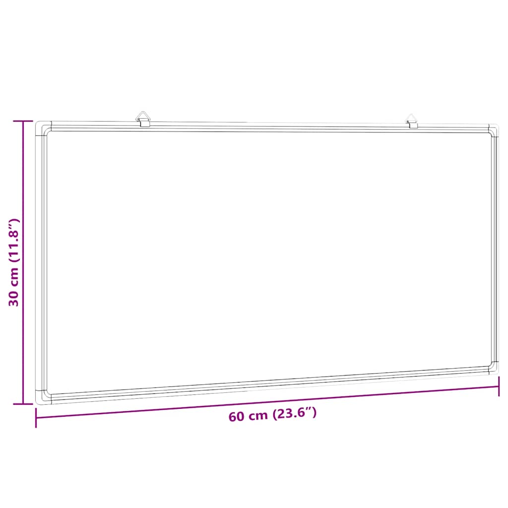 Magnetisches Whiteboard 60x30x1,7 cm Aluminium