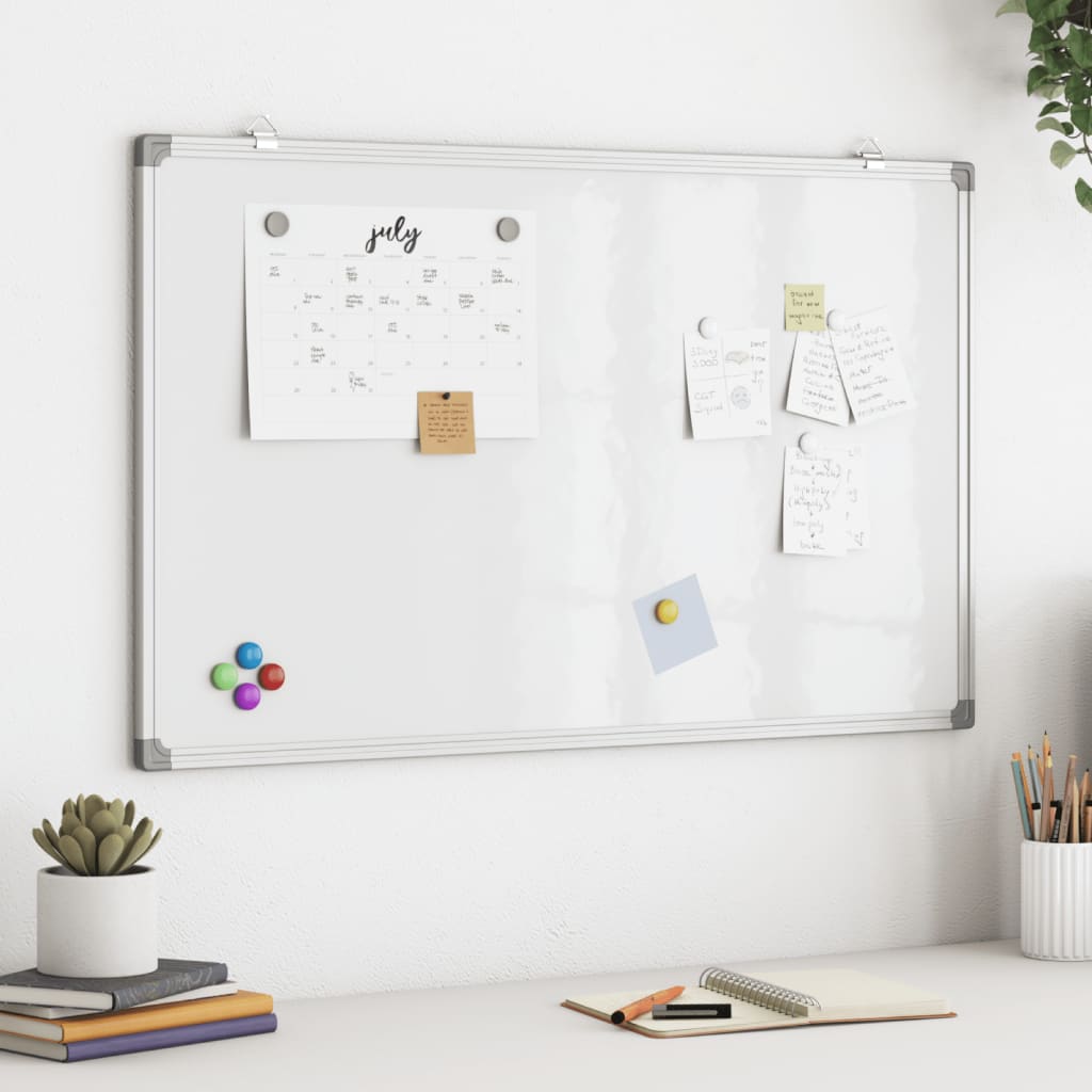 Magnetisches Whiteboard 80x50x1,7 cm Aluminium