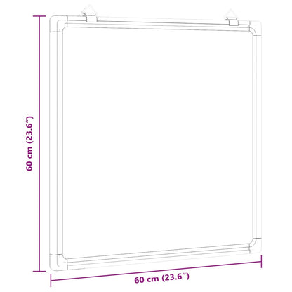 Magnetisches Whiteboard 60x60x1,7 cm Aluminium