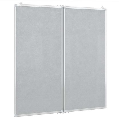 Magnetisches Whiteboard Klappbar 80x80x1,7 cm Aluminium