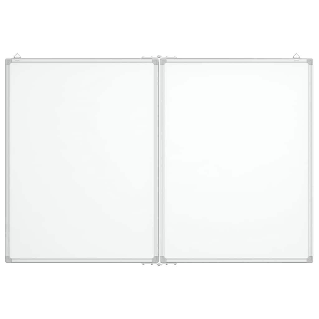Magnetisches Whiteboard Klappbar 100x80x1,7 cm Aluminium