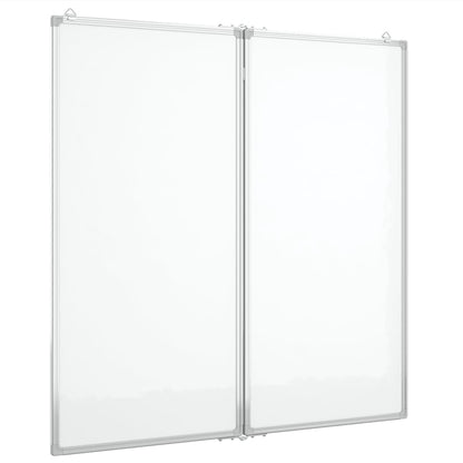 Magnetisches Whiteboard Klappbar 100x100x1,7 cm Aluminium