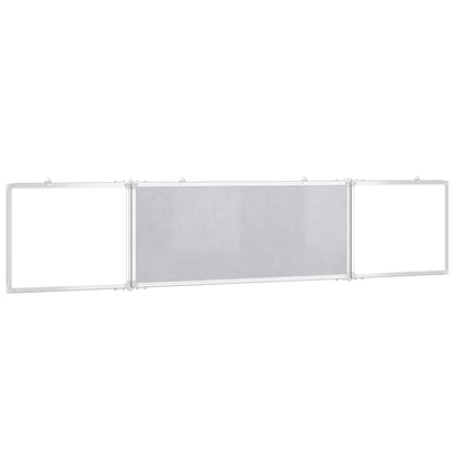 Magnetisches Whiteboard Klappbar 200x40x1,7 cm Aluminium
