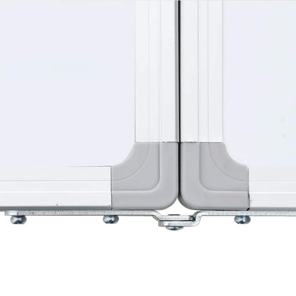 Magnetisches Whiteboard Klappbar 200x40x1,7 cm Aluminium