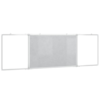 Magnetisches Whiteboard Klappbar 160x50x1,7 cm Aluminium