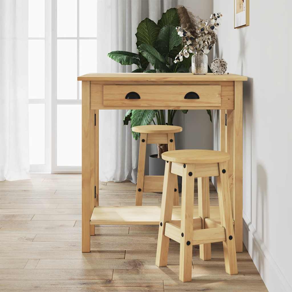 3-tlg. Bar-Set Massivholz Kiefer