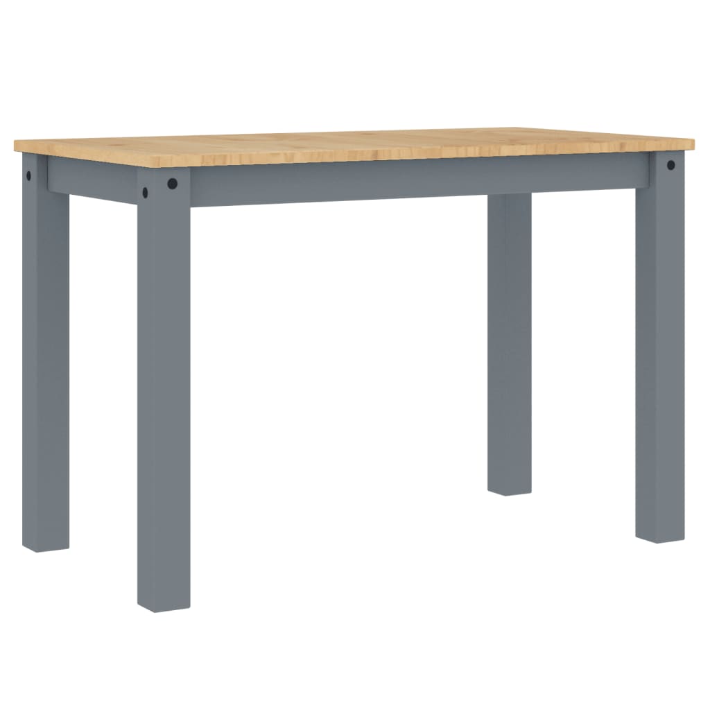 Table à manger Panama gris 117x60x75 cm bois de pin massif