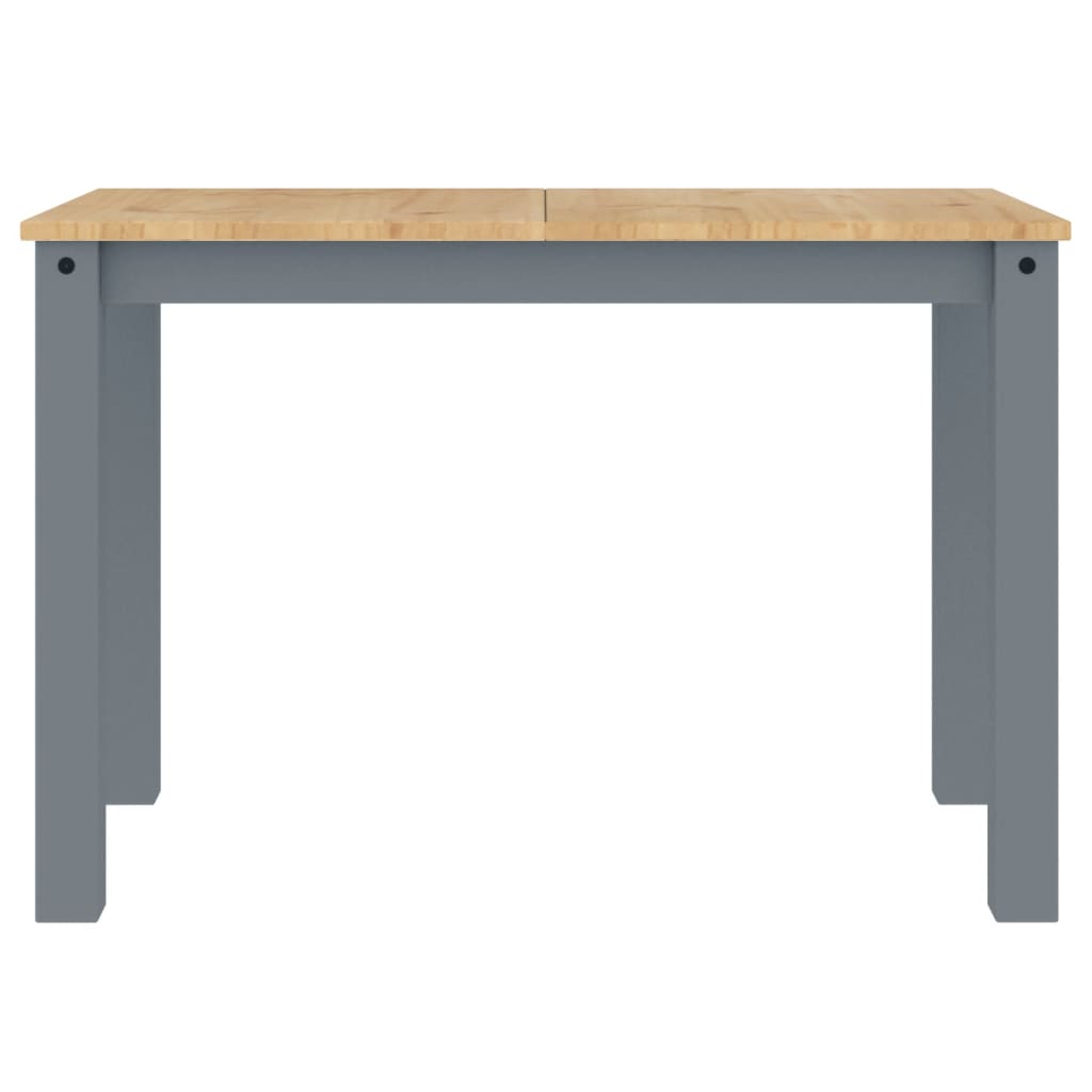 Table à manger Panama gris 117x60x75 cm bois de pin massif