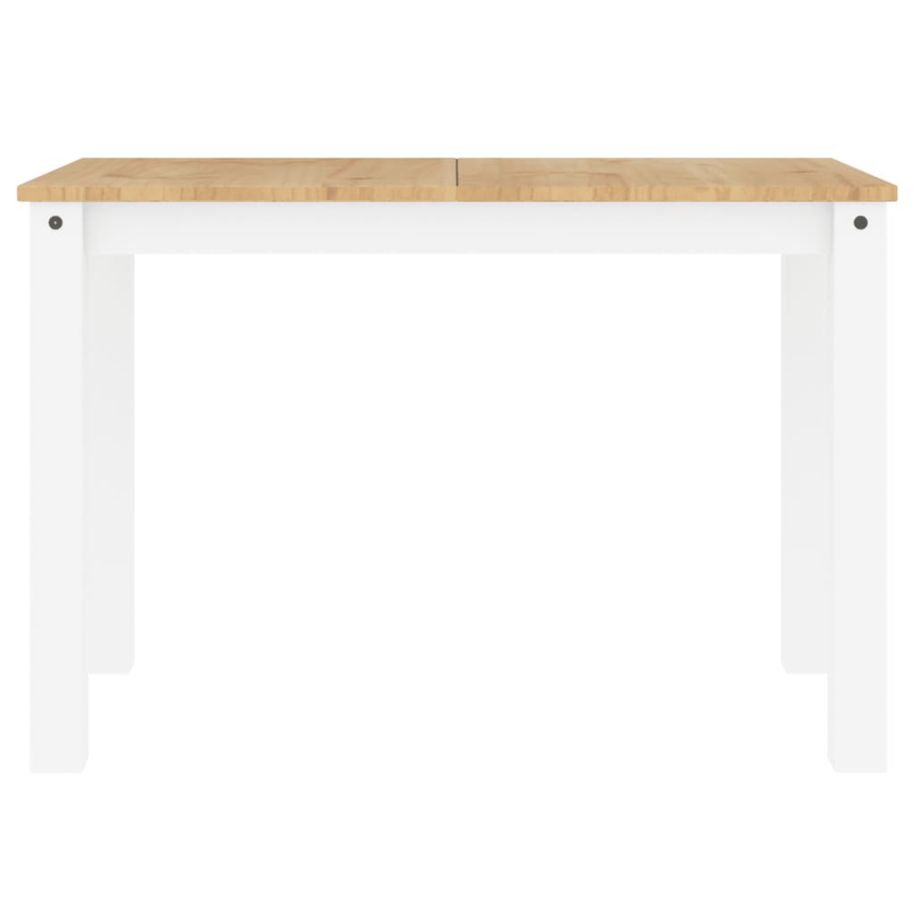 Table à manger Panama blanc 117x60x75 cm en bois de pin massif