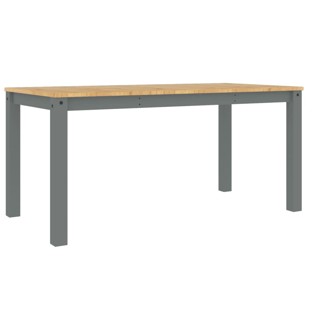 Table à manger Panama gris 160x80x75 cm bois de pin massif