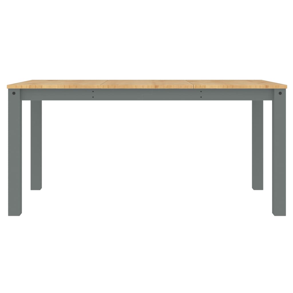 Table à manger Panama gris 160x80x75 cm bois de pin massif