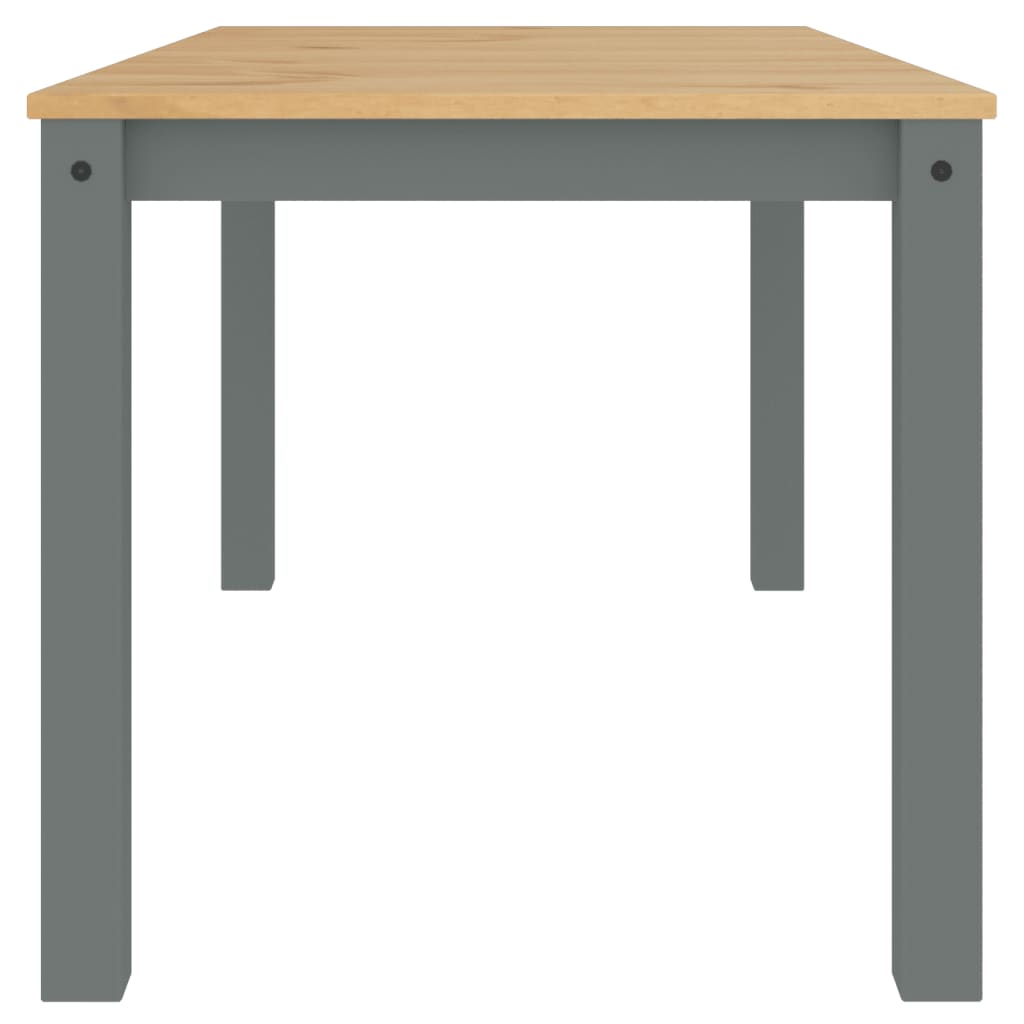 Table à manger Panama gris 160x80x75 cm bois de pin massif