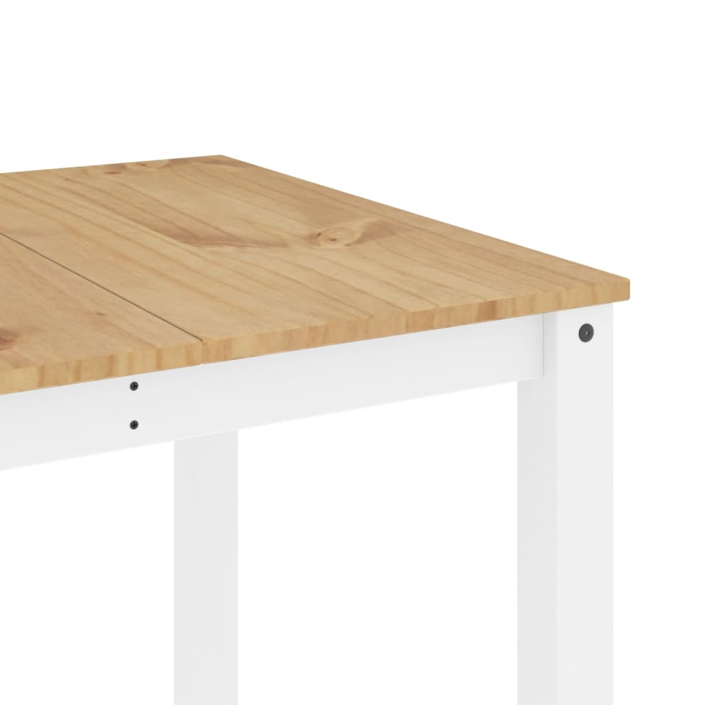 Table à manger Panama blanc 180x90x75 cm en bois de pin massif