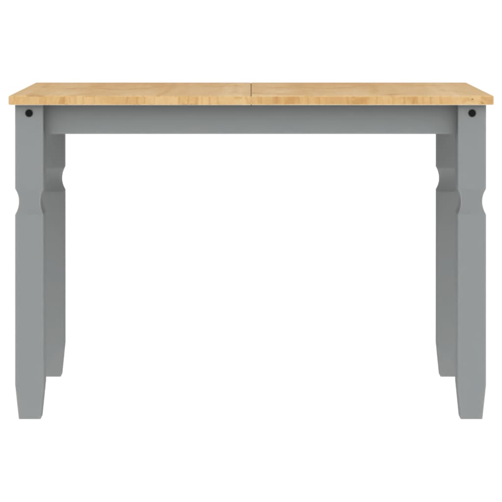 Table à manger Corona Gris 112x60x75 cm en bois de pin massif