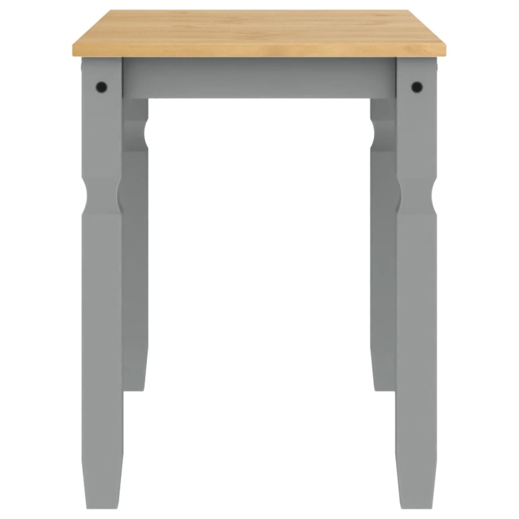 Table à manger Corona Gris 112x60x75 cm en bois de pin massif