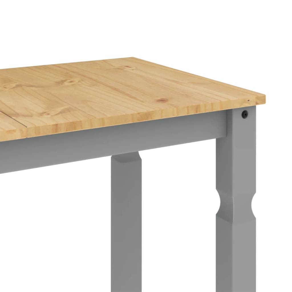 Table à manger Corona Gris 112x60x75 cm en bois de pin massif