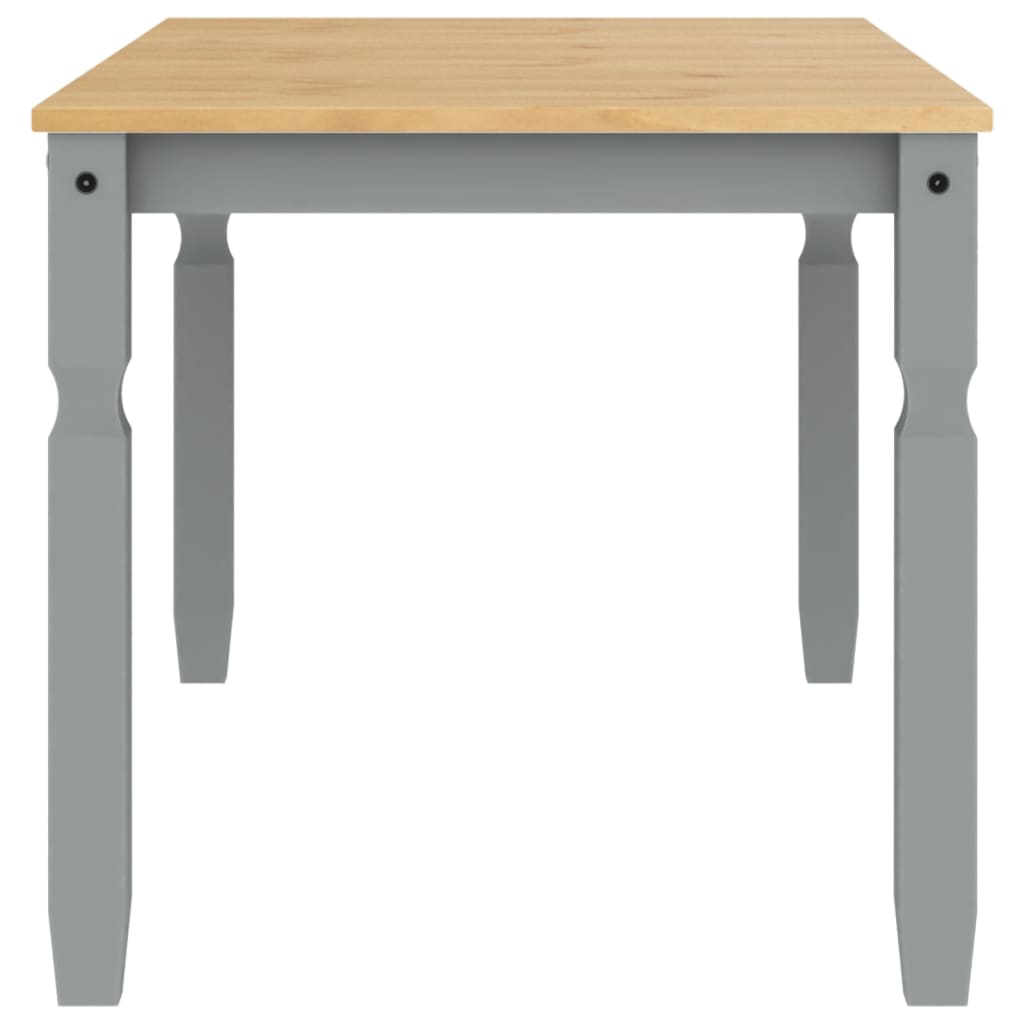 Table à manger Corona Gris 160x80x75 cm en bois de pin massif