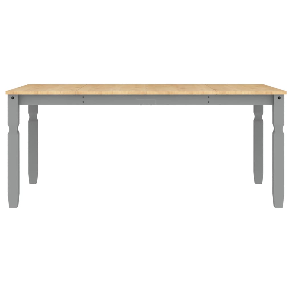 Table à manger Corona Gris 180x90x75 cm en bois de pin massif