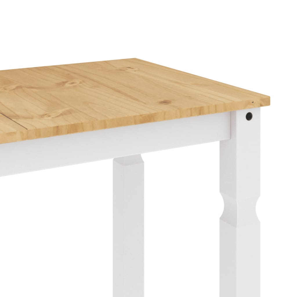 Table à manger Corona blanc 180x90x75 cm bois de pin massif