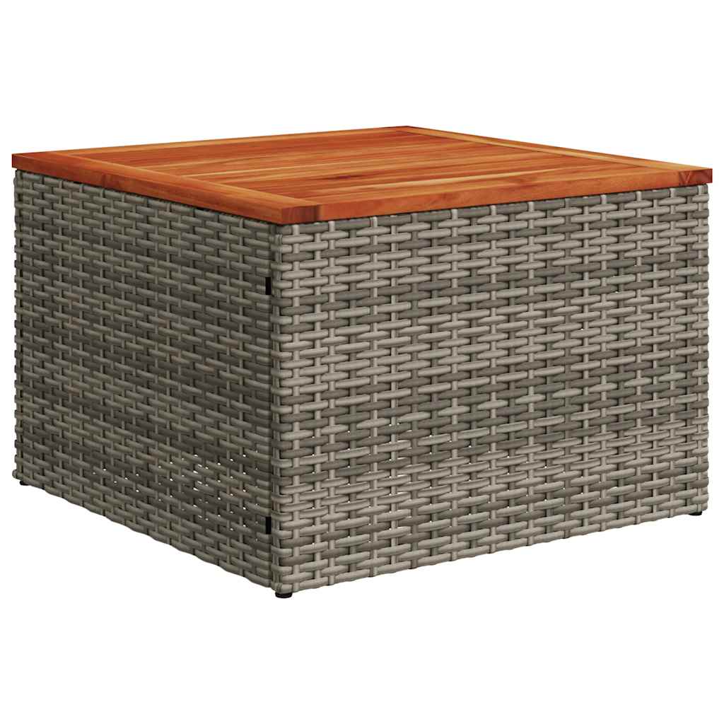 9-teiliges Gartensofa-Set mit Kissen, grau, Polyrattan