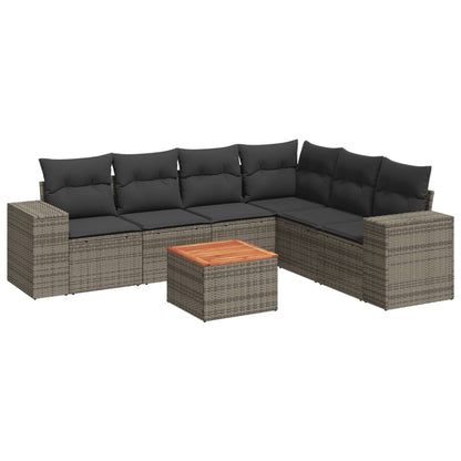 Patio Sofa Set 6-Sitzer Grey