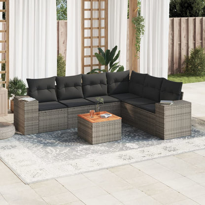 Patio Sofa Set 6-Sitzer Grey