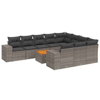Patio Sofa Set 10-Sitzer Grey and Dark Grey