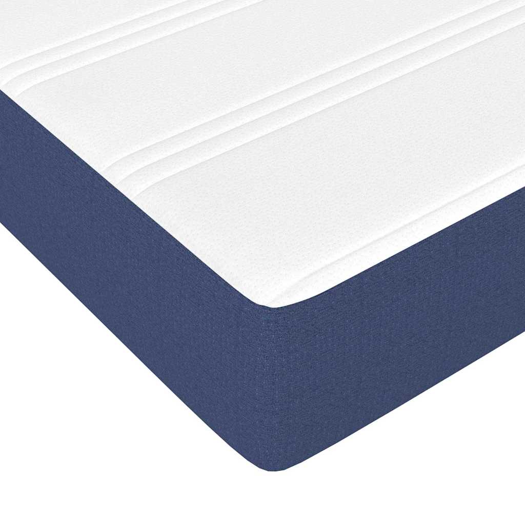 Taschenfederkernmatratze Mittel Blau 120x190x20 cm Stoff