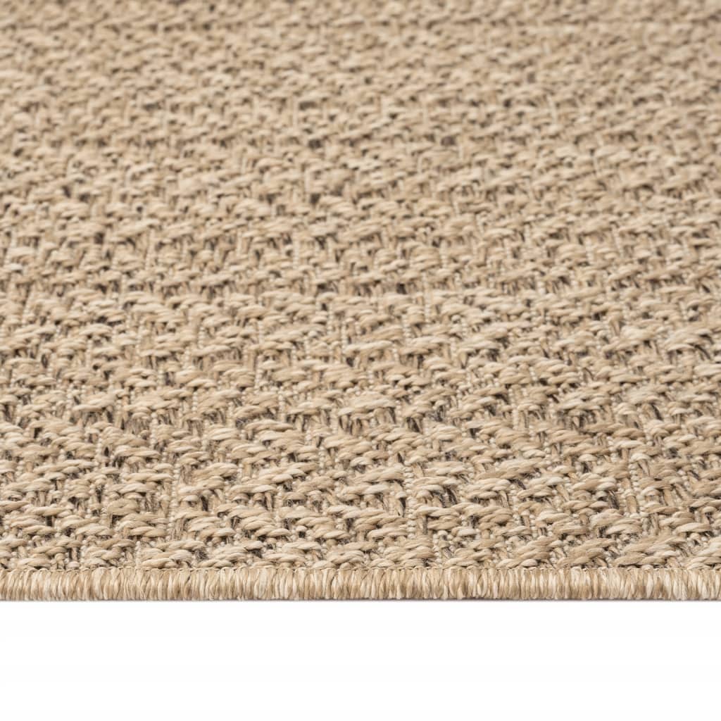 Tapis ZIZUR 200x200 cm aspect jute intérieur et extérieur