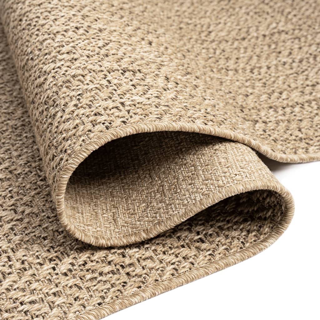 Tapis ZIZUR 240x240 cm aspect jute intérieur et extérieur