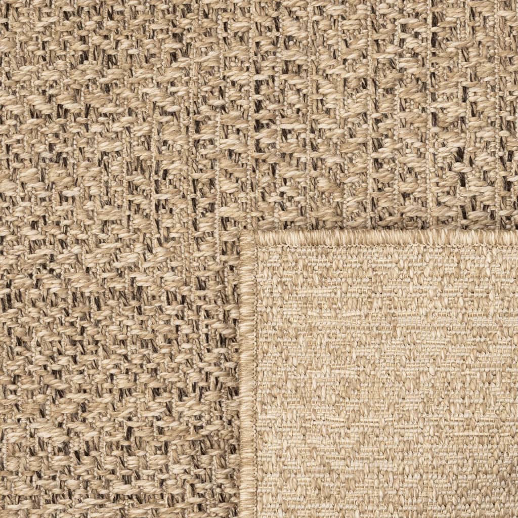 Tapis ZIZUR 240x240 cm aspect jute intérieur et extérieur