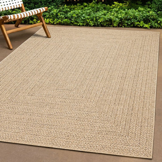 Tapis ZIZUR 240x340 cm aspect jute intérieur et extérieur