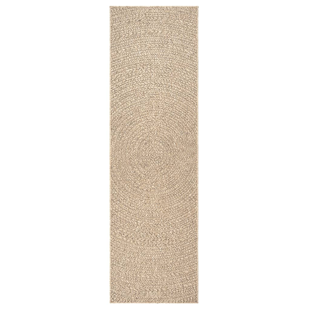 Teppich ZIZUR 80x250 cm Jute-Optik Indoor und Outdoor