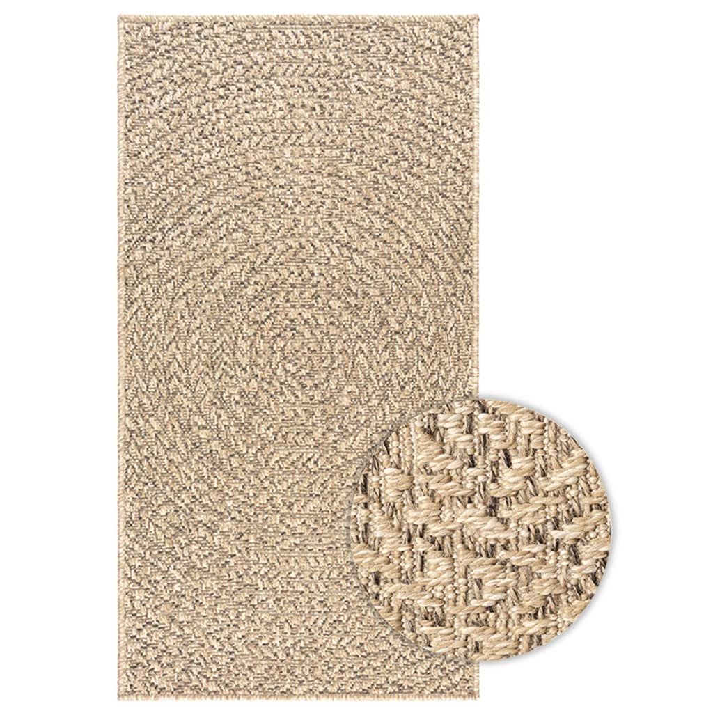 Tapis ZIZUR 100x200 cm aspect jute intérieur et extérieur