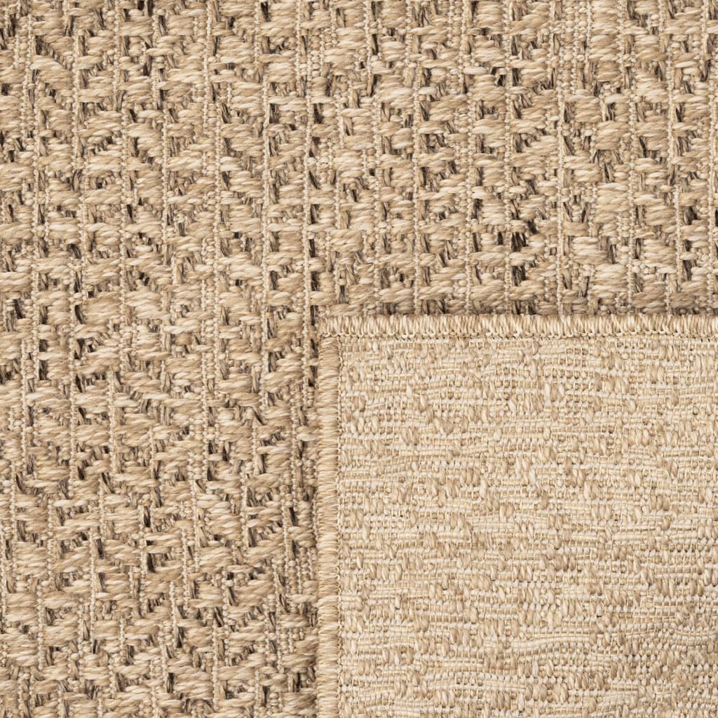 Teppich ZIZUR 240x240 cm Jute-Optik Indoor und Outdoor