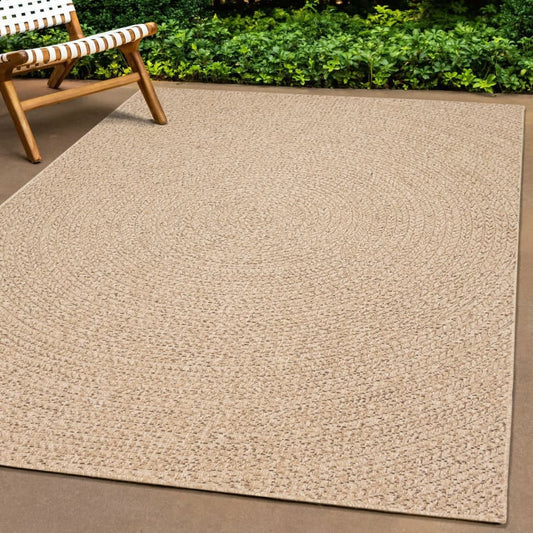 Teppich ZIZUR 240x340 cm Jute-Optik Indoor und Outdoor