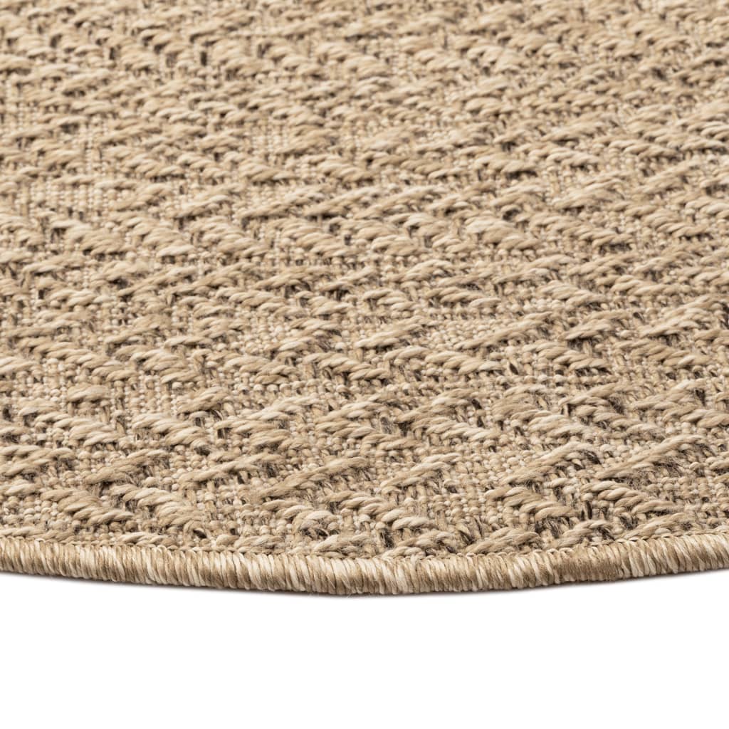 Tapis ZIZUR Ø 200 cm aspect jute intérieur et extérieur