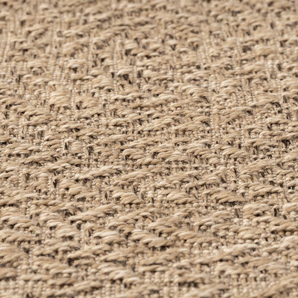 Tapis ZIZUR Ø 200 cm aspect jute intérieur et extérieur