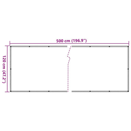 Balkon-Sichtschutz Anthrazit 500x120 cm PVC