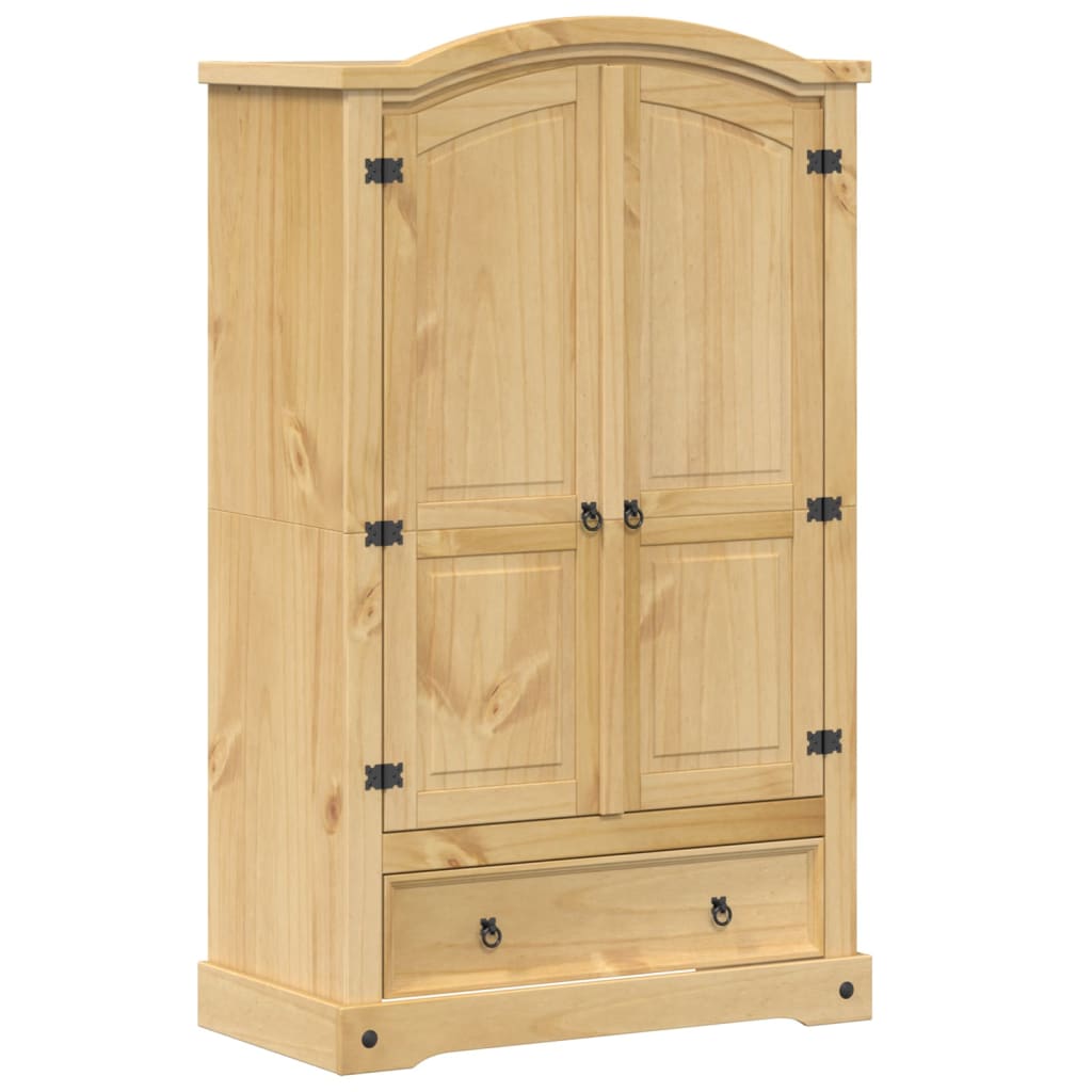 Armoire Corona 101x52x170 cm en bois de pin massif