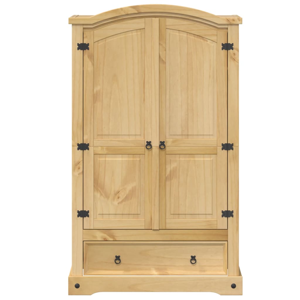 Armoire Corona 101x52x170 cm en bois de pin massif