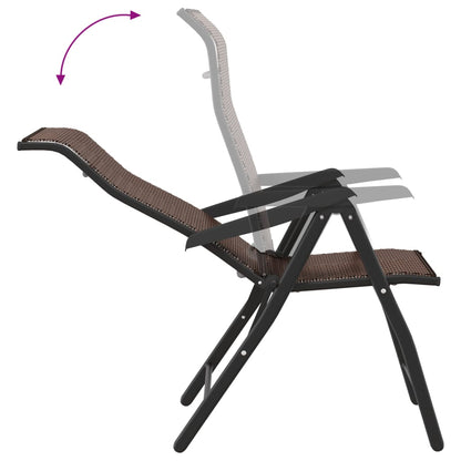 Klappstühle, 2 Stück, braunes Polyrattan